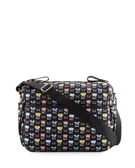 fendi canvas monster-print diaper bag|Fendi wallet.